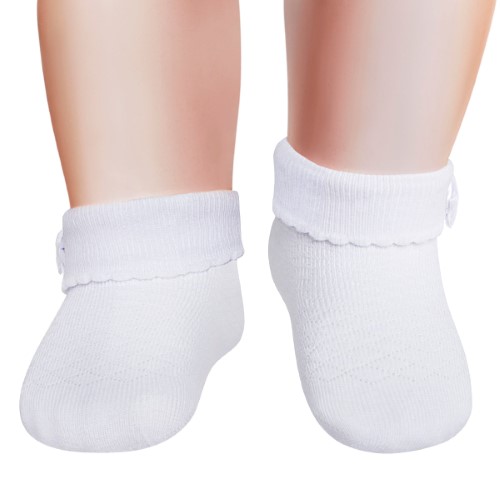 Meia Soquete para bebê Lacinhos Branca - Lupo 