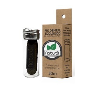 Fio Dental Ecológico de Carvão Ativado Natural com 1 unidade de 30m