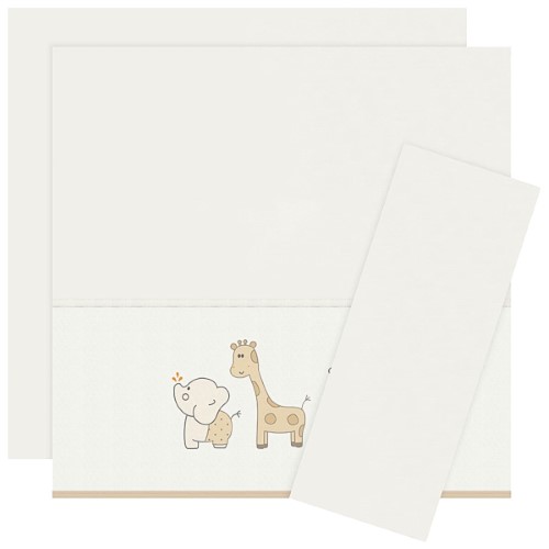 Jogo de lençol para berço em malha Safari - Anjos Baby