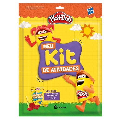 Livro Meu Kit de Atividade Play Doh Culturama Laranja com Massinha