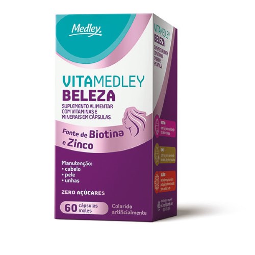 Suplemento Alimentar VitaMedley Beleza com 60 cápsulas