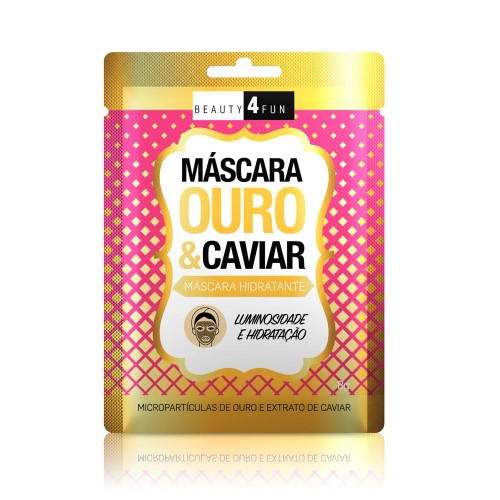 Máscara Facial Beauty 4 Fun Ouro E Caviar 8g 1 unidade