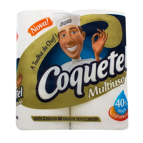 Papel Toalha Coquetel Multiuso Folha Dupla com 2 Unidades