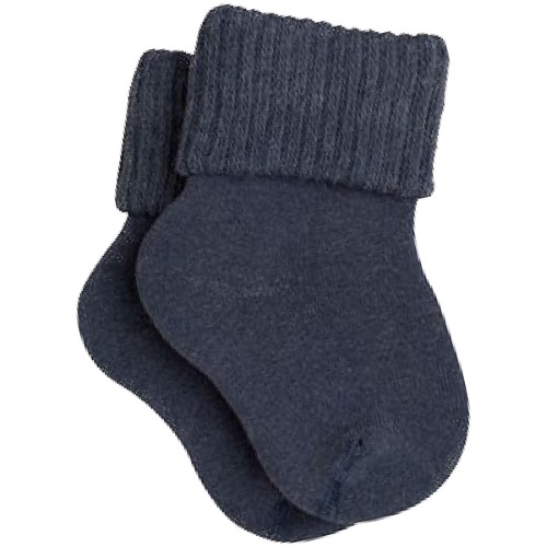 Meia Soquete para bebê Mescla Jeans Marinho - Lupo