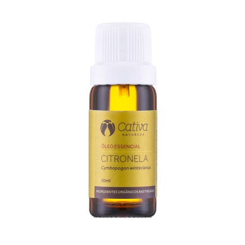 Óleo Essencial Orgânico de Citronela 10ml – Cativa Natureza