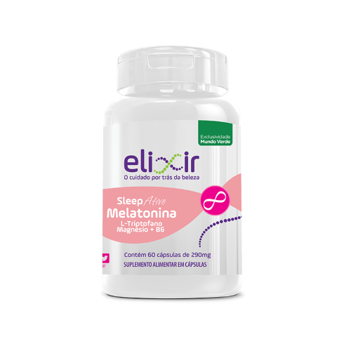 Suplemento Alimentar Elixir Sleep Ative de Melatonina, Triptofano, Magnésio e Vitamina B6 60 cápsulas