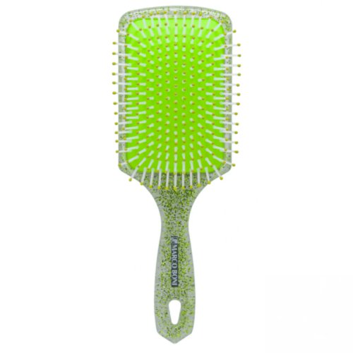 Escova De Cabelo Raquete Nylon Verde Marco Boni