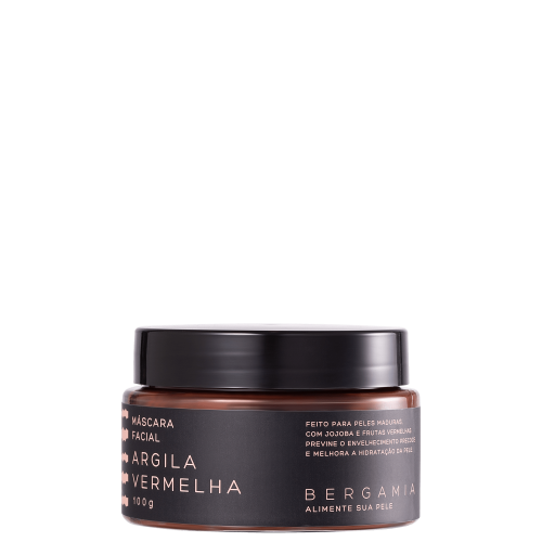 Máscara Facial de Argila Vermelha 100g – Bergamia