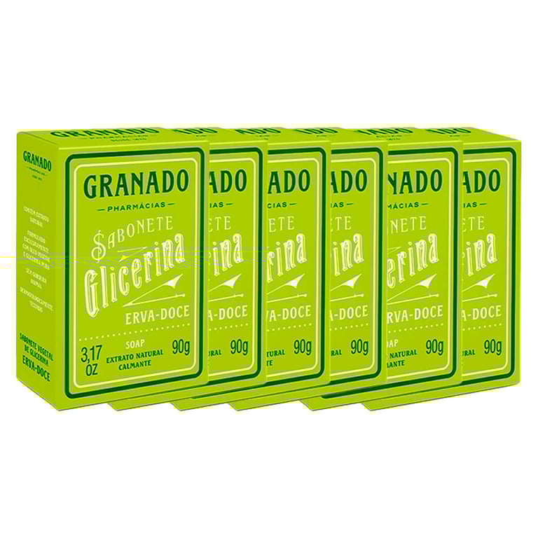 Granado Erva-Doce Kit – 6 Sabonetes em Barra