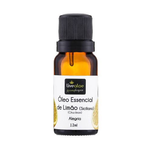 Óleo Essencial Natural de Limão Siciliano 12ml – Livealoe