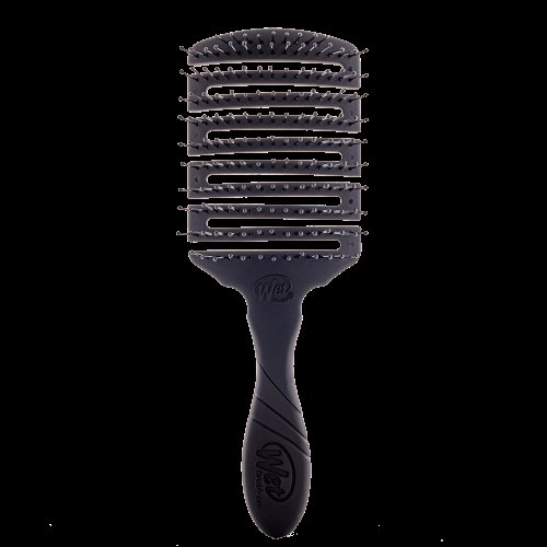 Escova De Cabelo Wet Brush Quadrada Flex Dry Preta Cabo Emborrachado