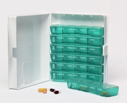 Porta Comprimido Pilbox Fitness Branco