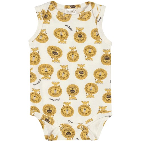Body regata para bebê em suedine Lion - Up Baby
