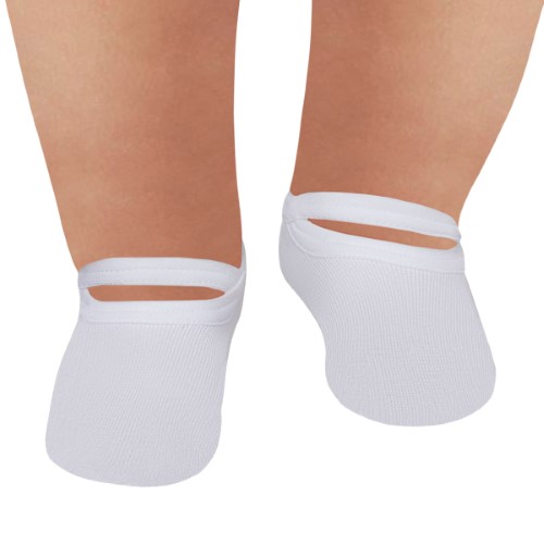 Meia Sapatilha para bebê recém-nascido Branca - Lupo