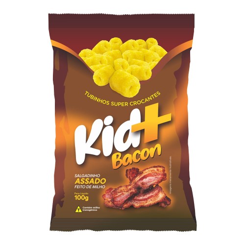 Salgadinho Kid+ Sabor Bacon 100g